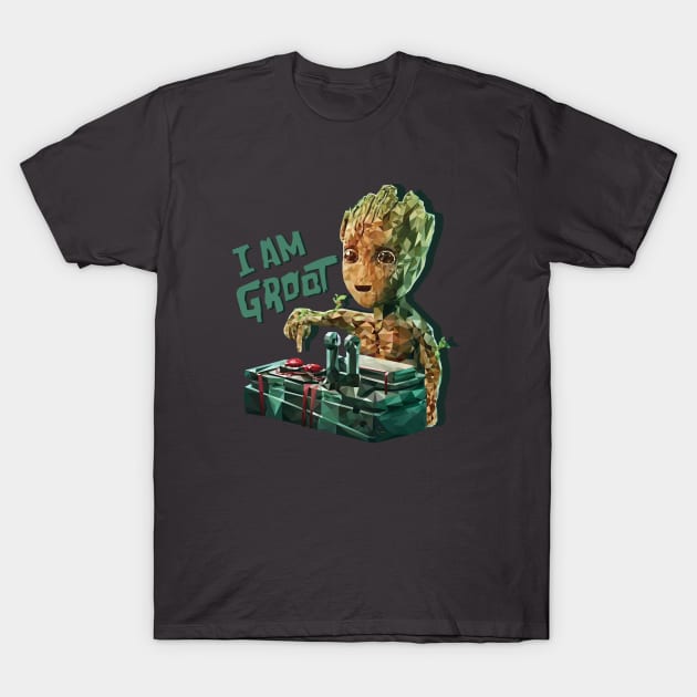 Groot with Bomb (Low Poly) T-Shirt by |NAME|